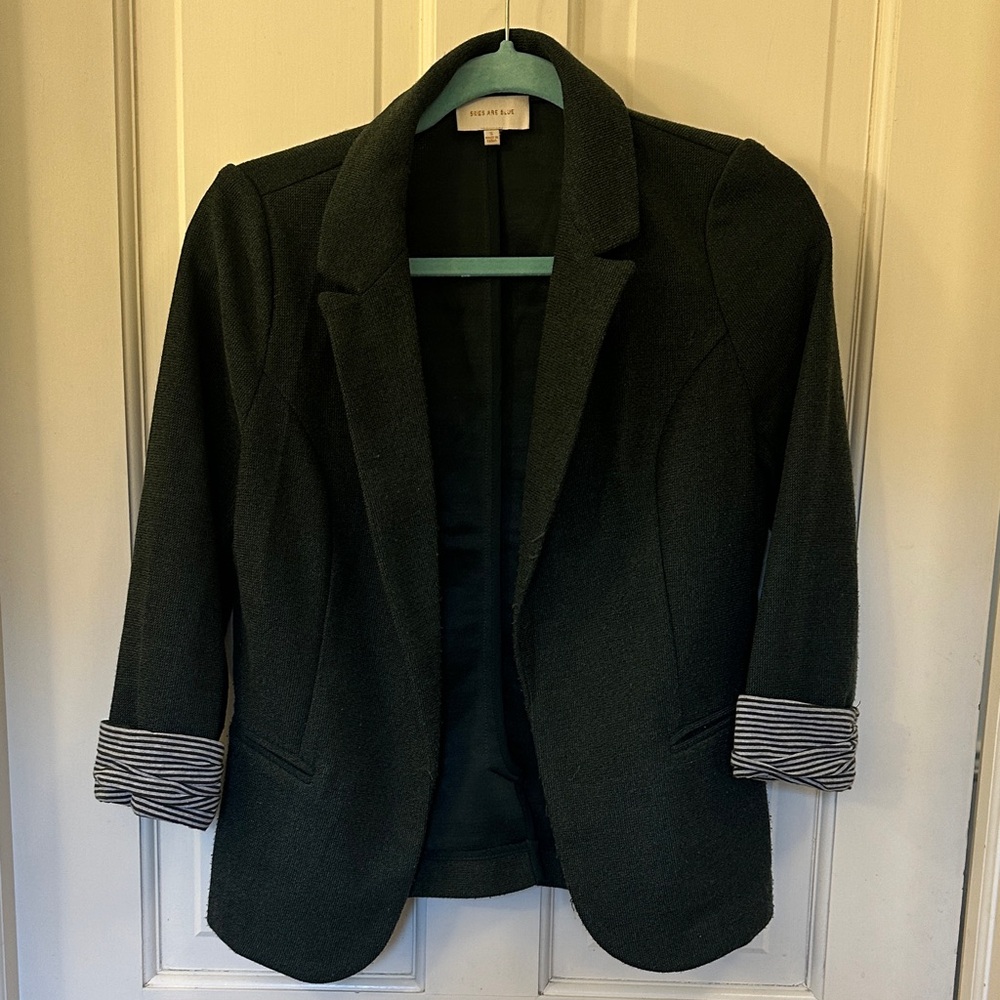 Skies are Blue Green Women's Blazer